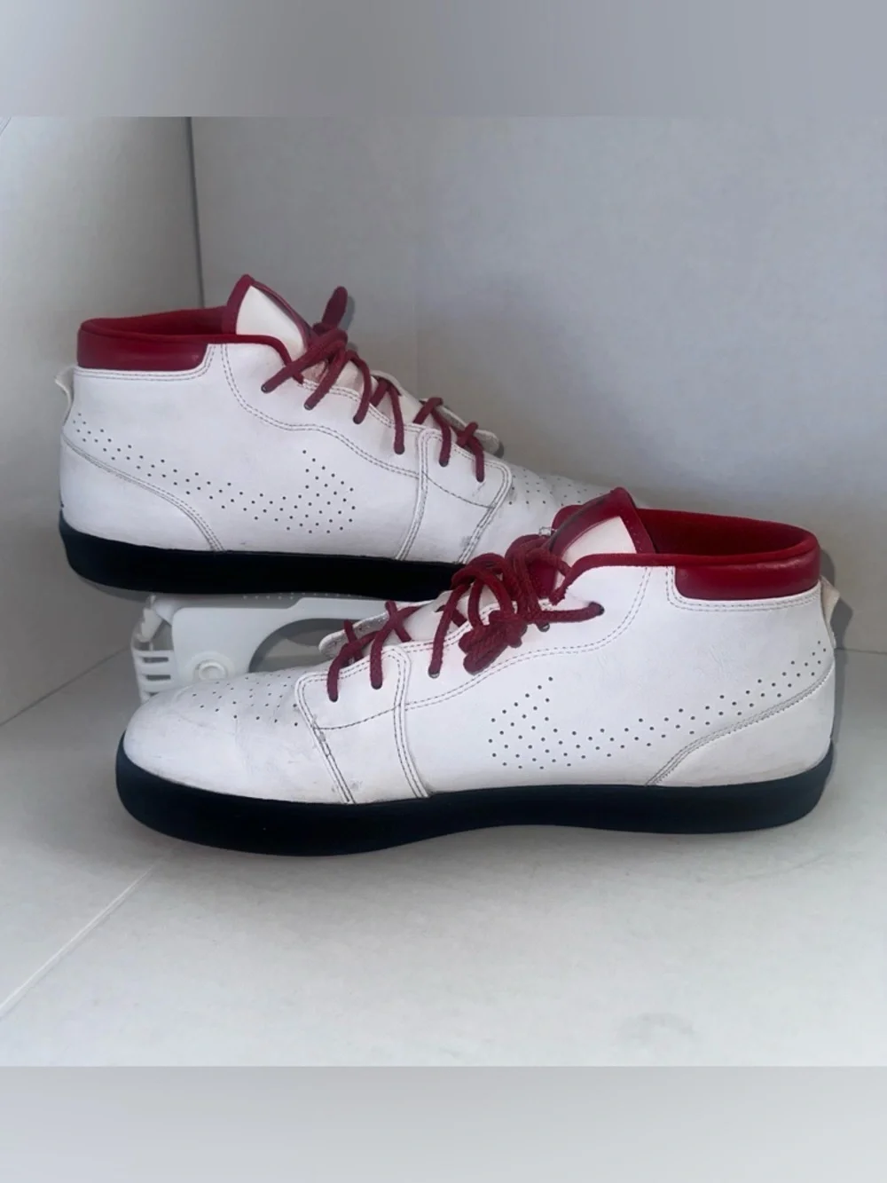 Nike Air Jordan 1 Retro V.1 Chukka 'White Gym Red' Black Mens SZ 11 535992-101